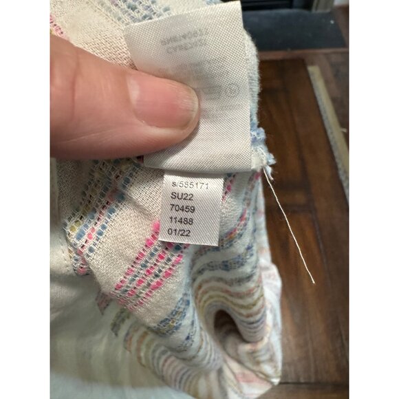 Lou & Grey Dress Diagonal Rainbow Stripe Sleeveless Swing Sundress Small - Picture 10 of 10